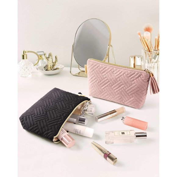 BAGSMART Women 2 Pcs Purse Travel Pouch for Makeup Small Cosmetic Bag Pi… - Picture 2 of 8